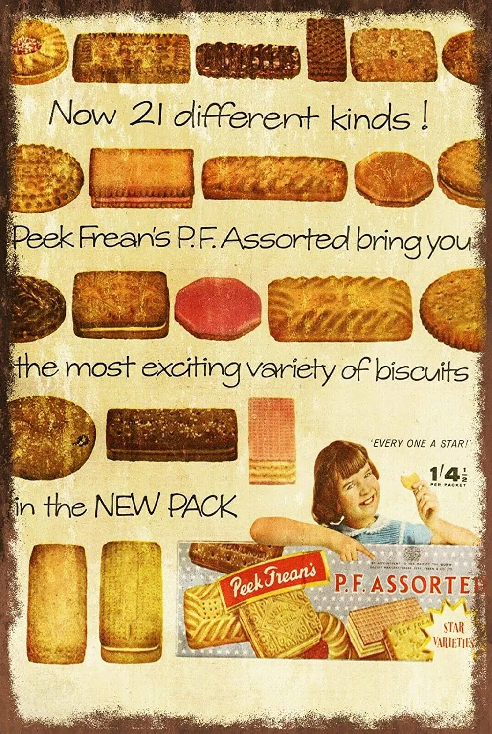 Peek Frean's Biscuits Decor 12x8 Inch Wall Decor Metal Tin Signs Kitchen Garage Bar
Peek Frean's Biscuits Decor 12x8 Inch Wall Decor Metal Tin Signs Kitchen Garage Bar