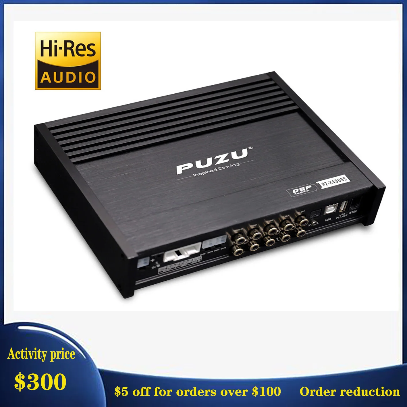 PUZU PZ-X4800S 6core 32bit 8CH With Power Car Audio DSP Digital Signal Processor Built In Amplifier 8X150W Support BT5.0 OPT
PUZU PZ-X4800S 6core 32bit 8CH With Power Car Audio DSP Digital Signal Processor Built In Amplifier 8X150W Support BT5.0 OPT