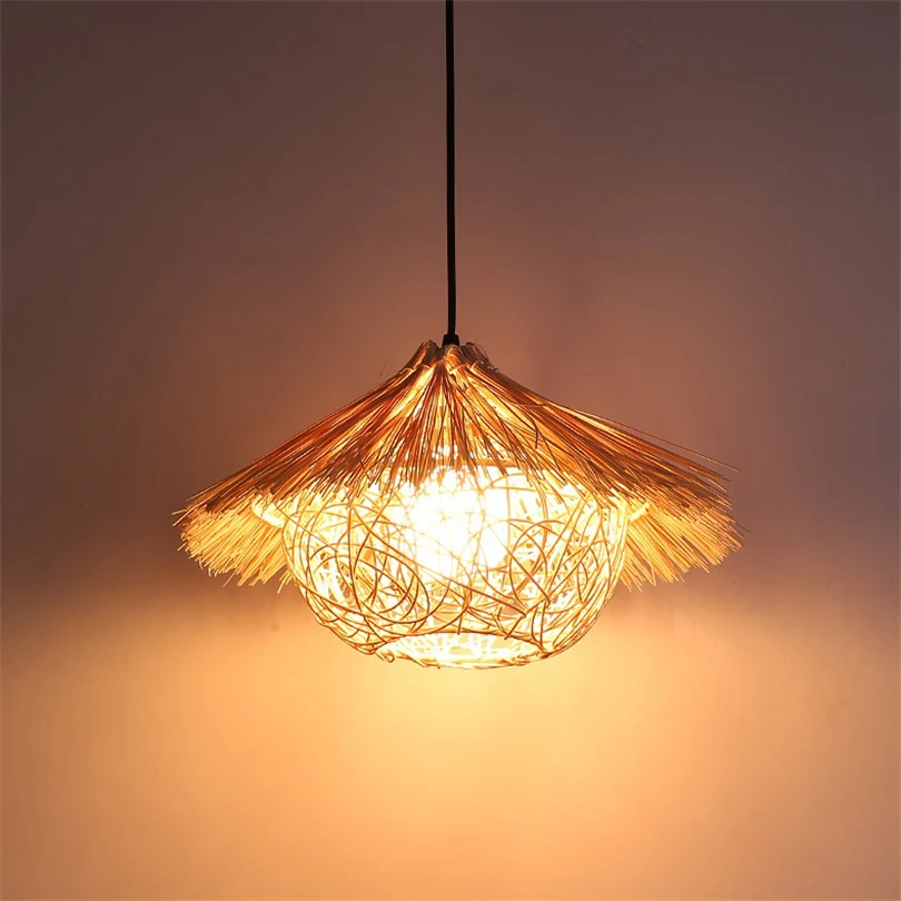 LED Rattan Chandelier Round Bird's Nest House Straw Hat Bamboo Lamp Creative Pastoral Vintage Balcony Restaurant Chandelie Light
LED Rattan Chandelier Round Bird's Nest House Straw Hat Bamboo Lamp Creative Pastoral Vintage Balcony Restaurant Chandelie Light