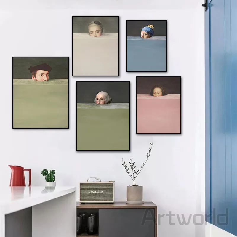 Famous Portrait Paintings on Canvas Spoof Creative Posters and Prints Modern Wall Art Pictures for Living Room Home Decoration
Famous Portrait Paintings on Canvas Spoof Creative Posters and Prints Modern Wall Art Pictures for Living Room Home Decoration