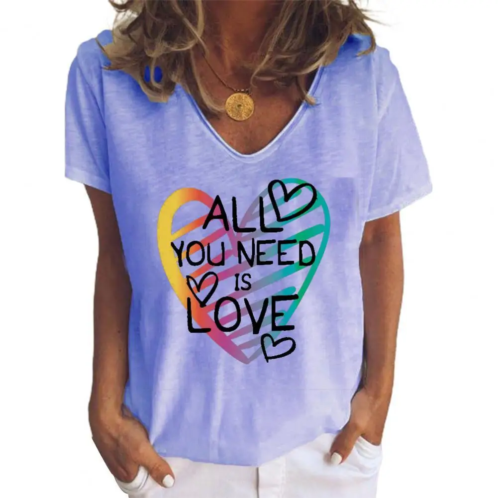 Hot Sales!!! Women Blouse Heart-shaped Breathable Cotton Blend Short Sleeves Tops for Daily Wear
Hot Sales!!! Women Blouse Heart-shaped Breathable Cotton Blend Short Sleeves Tops for Daily Wear