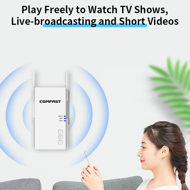 AC2100 Wireless Repeater, 2100M Dual-Band 5G WIFI Amplifier Wireless Router Extender(EU Plug)
AC2100 Wireless Repeater, 2100M Dual-Band 5G WIFI Amplifier Wireless Router Extender(EU Plug)