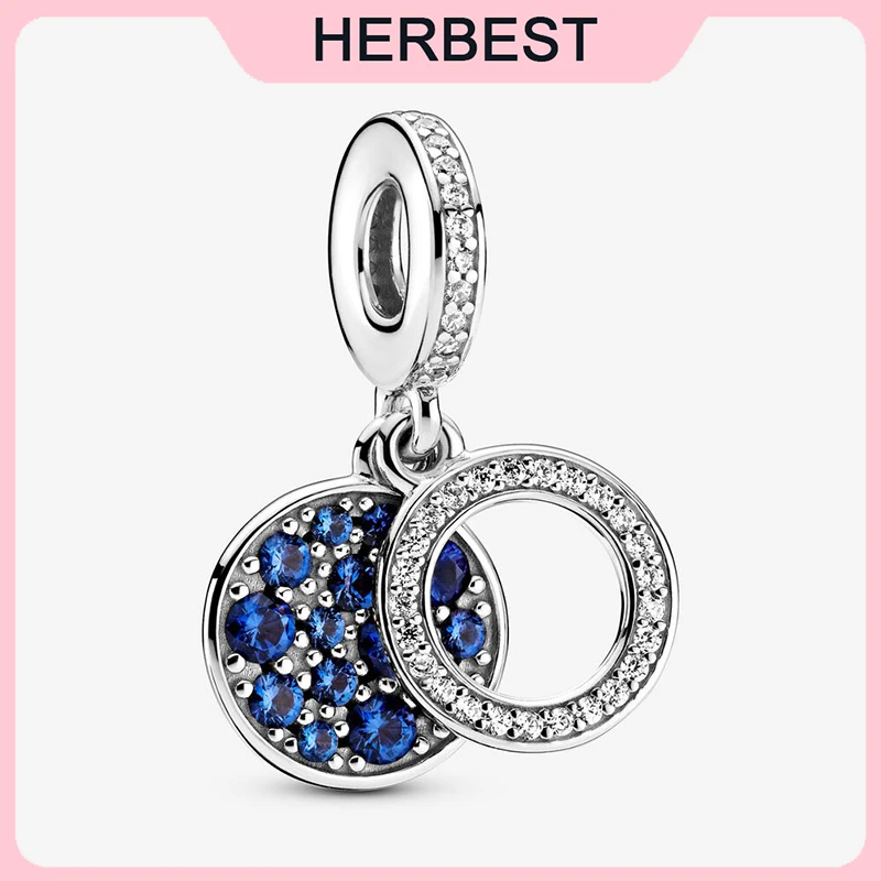 Sparkling 925 Sterling Silver Beads Blue Disc Double Dangle Charm Fit Original Pandora Bracelet Women DIY Jewelry Gift
Sparkling 925 Sterling Silver Beads Blue Disc Double Dangle Charm Fit Original Pandora Bracelet Women DIY Jewelry Gift