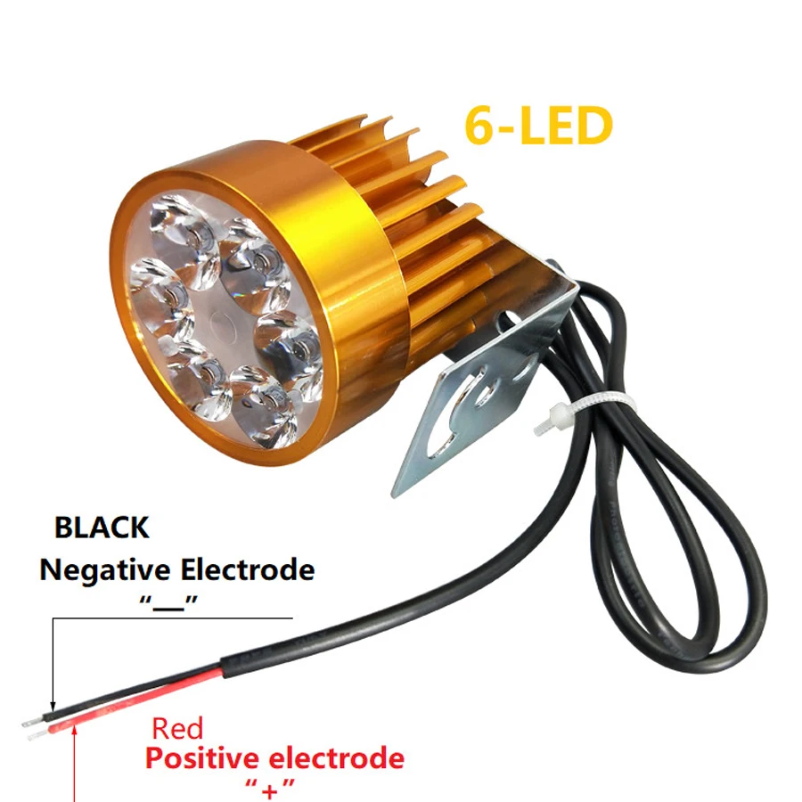 B081 External Modified 6 LED Lamp Headlight Super Bright Electric Motorcycle Light Fog Spotlight 12W 6500K
B081 External Modified 6 LED Lamp Headlight Super Bright Electric Motorcycle Light Fog Spotlight 12W 6500K