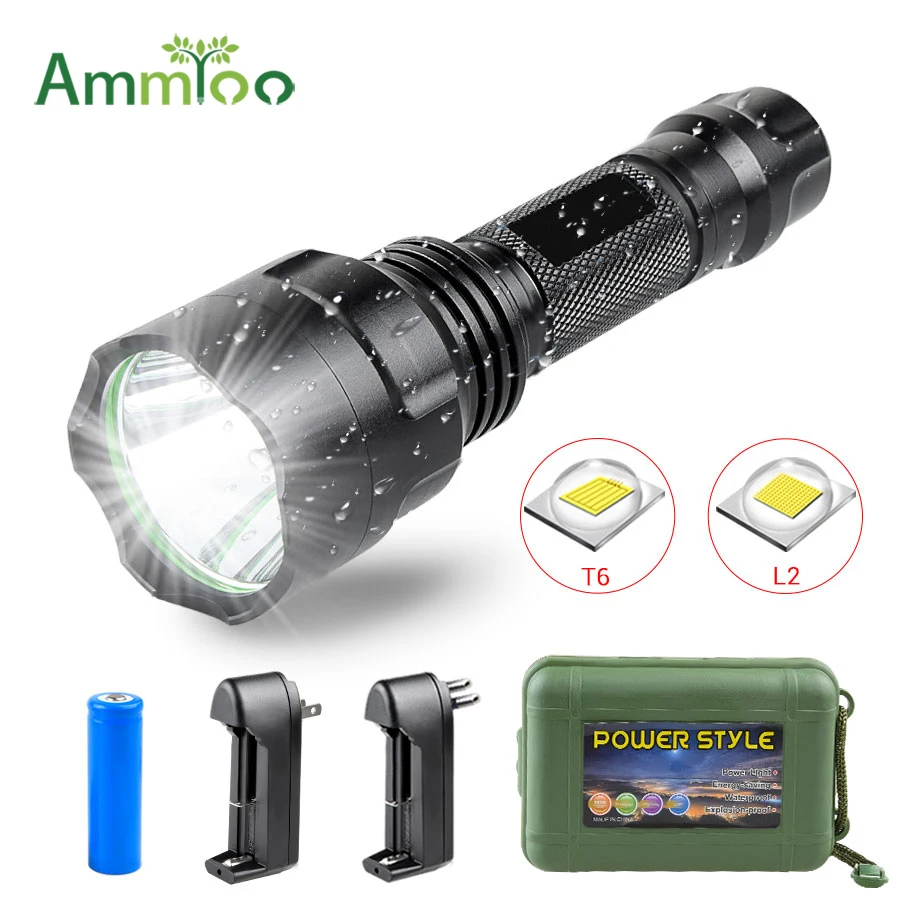 Vacamm L2 T6 FlashlightLED Flashlight 5 Modes 8000 Lumens Waterproof 18650 Rechargeable Battery Outdoor Camping Light Flashlight
Vacamm L2 T6 FlashlightLED Flashlight 5 Modes 8000 Lumens Waterproof 18650 Rechargeable Battery Outdoor Camping Light Flashlight