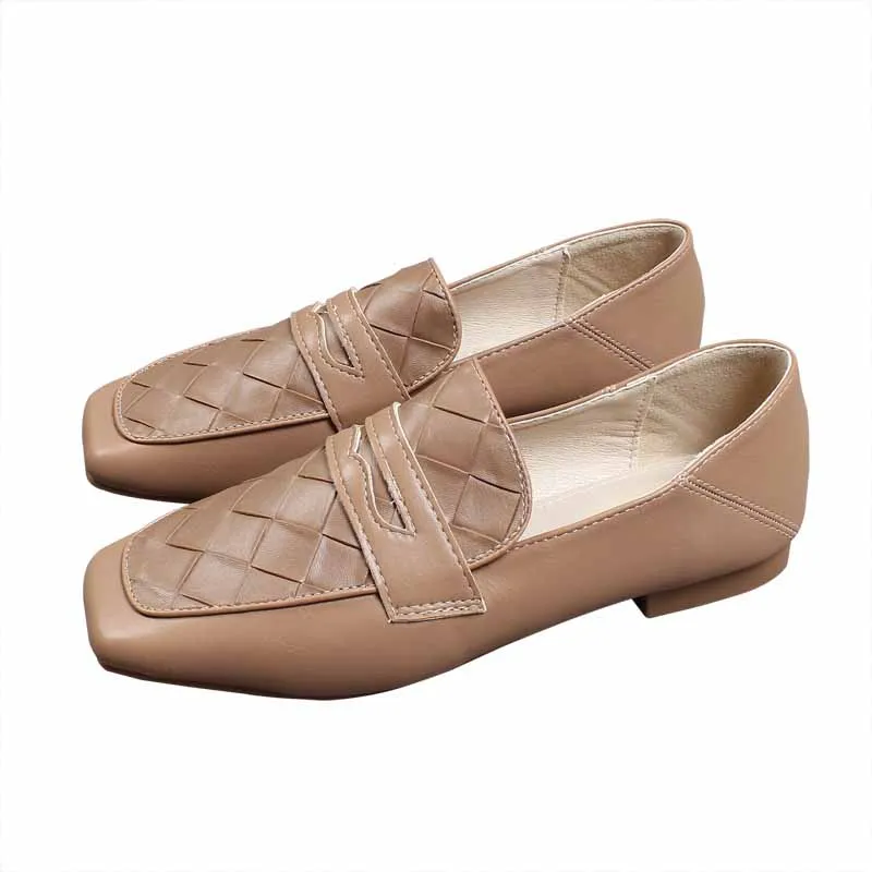 Casual Woman Shoe Soft Shallow Mouth Loafers With Fur Knitting Flats Female Footwear Square Toe Driving Slip-on Dress PU Slip-On
Casual Woman Shoe Soft Shallow Mouth Loafers With Fur Knitting Flats Female Footwear Square Toe Driving Slip-on Dress PU Slip-On