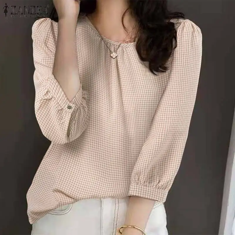 2022 Fashion Women Printed Blouse ZANZEA Elegant Grid 3/4 Sleeve Shirt Autumn O Neck Checked Plaid Chemise Oversize Clothing Top
2022 Fashion Women Printed Blouse ZANZEA Elegant Grid 3/4 Sleeve Shirt Autumn O Neck Checked Plaid Chemise Oversize Clothing Top