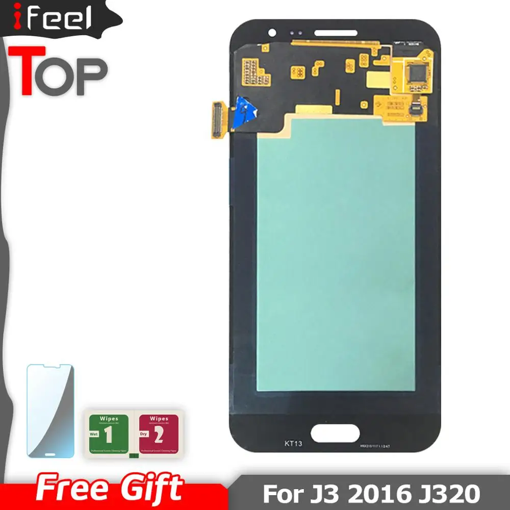 100% протестированный рабочий ЖК дисплей для Samsung Galaxy J3 2016 J320 J320F J320FN AMOLED сенсорный