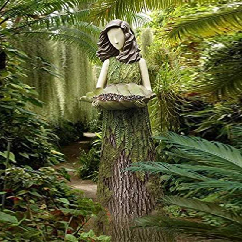 Sherwood Fern Fairy Statuary with Bird Feeder Resin Ornament Outdoor Garden Statue Super Cute DFK889
Sherwood Fern Fairy Statuary with Bird Feeder Resin Ornament Outdoor Garden Statue Super Cute DFK889