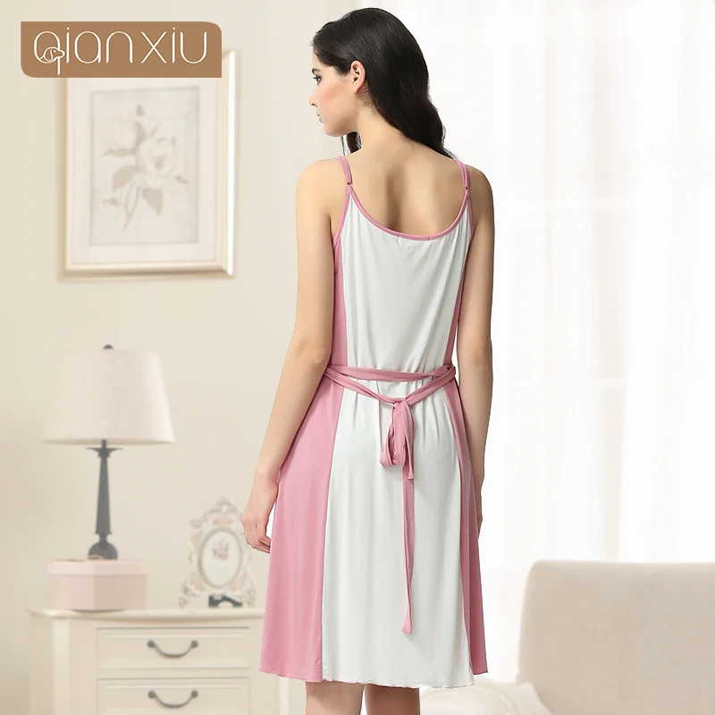 Qianxiu 2019 New style Modal Sleepshirts Women Knitted Knee-length Homedress Sleeveless Patchwork Nightgown 16572
Qianxiu 2019 New style Modal Sleepshirts Women Knitted Knee-length Homedress Sleeveless Patchwork Nightgown 16572