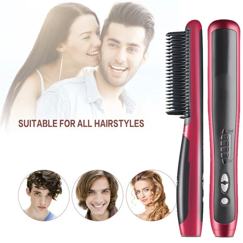 2 in 1 Hair Straightener Brush for Men Premium Professional Men's Beard Straightener Heated Hot Comb Hair Straightening Brush
2 in 1 Hair Straightener Brush for Men Premium Professional Men's Beard Straightener Heated Hot Comb Hair Straightening Brush