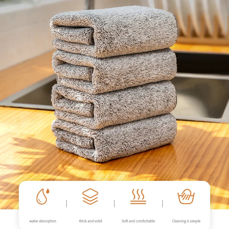 3Pcs Strong Bamboo Charcoal Dishcloth Cleaning Washing Microfiber Clean Towel Non-stick Oil Rag For Kitchen Dishcloth Cleaning 
3Pcs Strong Bamboo Charcoal Dishcloth Cleaning Washing Microfiber Clean Towel Non-stick Oil Rag For Kitchen Dishcloth Cleaning
