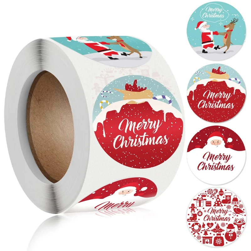 500 Pcs/Roll Christmas Stickers 1.5 Inch 4 Designs Round Christmas Sealing Labels Sticker for Christmas Gift Decorative Stickers
500 Pcs/Roll Christmas Stickers 1.5 Inch 4 Designs Round Christmas Sealing Labels Sticker for Christmas Gift Decorative Stickers
