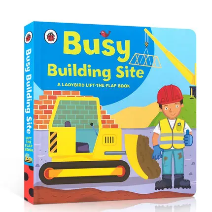 

Busy Building Site Lift-the-flap Book Busy LadyBird Board Book Colouring English Activity Story Book For Baby