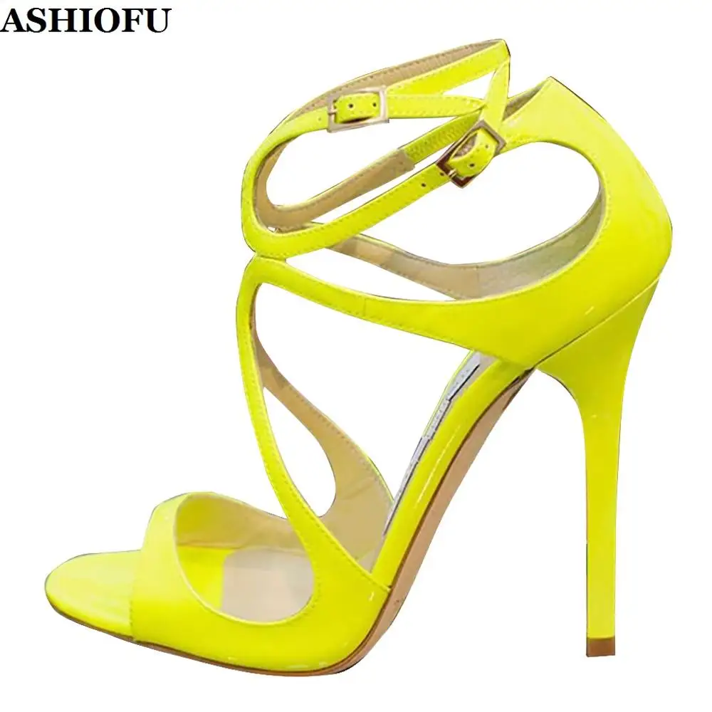 ASHIOFU New Arrival Ladies High Heel Sandals Cross-buckle Strap Party Prom Summer Shoes Daily Wear club Dance Evening Sandals
ASHIOFU New Arrival Ladies High Heel Sandals Cross-buckle Strap Party Prom Summer Shoes Daily Wear club Dance Evening Sandals