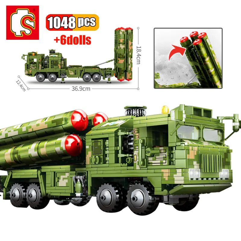 SEMBO1048Pcs Military Missile War Long-range Air Defense Missile Building Blocks Sets Army Missile Launcher Bricks Toys for Kid
SEMBO1048Pcs Military Missile War Long-range Air Defense Missile Building Blocks Sets Army Missile Launcher Bricks Toys for Kid