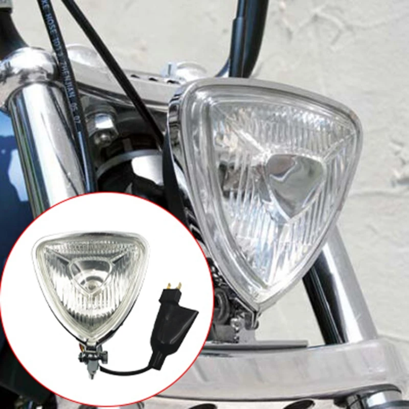 Motorcycles Clear Lens Triple-Cornered Headlight Head Light Lamp Front Lights for Bobber Chopper Cafe Racer Custom
Motorcycles Clear Lens Triple-Cornered Headlight Head Light Lamp Front Lights for Bobber Chopper Cafe Racer Custom