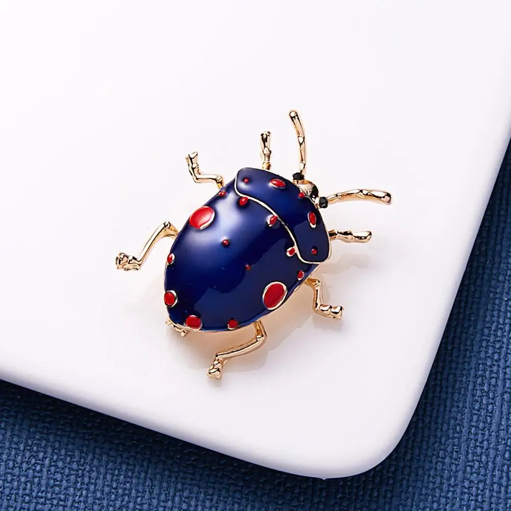 2 Colors Available Painting Oil Beetle Brooches Vintage Fashion Pins Enamel Green Blue Animal Insects Brooch Gift Jewelry | Украшения и