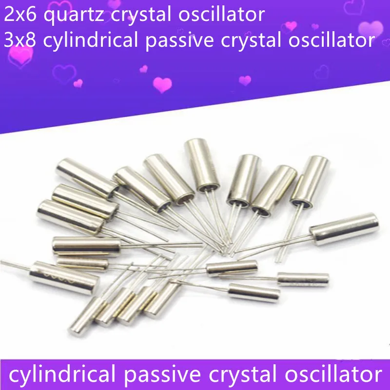 3x8 Cylindrical Passive Crystal 2x6Quartz Resonator 32.768K 4MHz 6MHz 8MHz 12MHz 16MHz 10 Pcs
3x8 Cylindrical Passive Crystal 2x6Quartz Resonator 32.768K 4MHz 6MHz 8MHz 12MHz 16MHz 10 Pcs