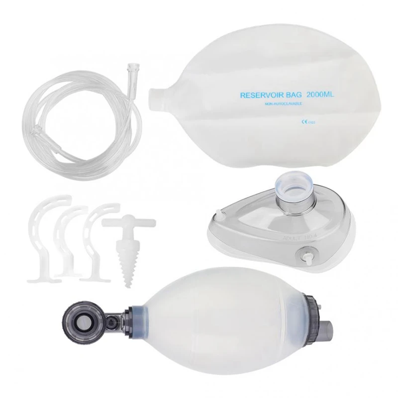 Silica Gel Adult Manual Simple Breathing Apparatus Resuscitator Ambu Bag First Aid Kit Tools Oxygen Machine
Silica Gel Adult Manual Simple Breathing Apparatus Resuscitator Ambu Bag First Aid Kit Tools Oxygen Machine