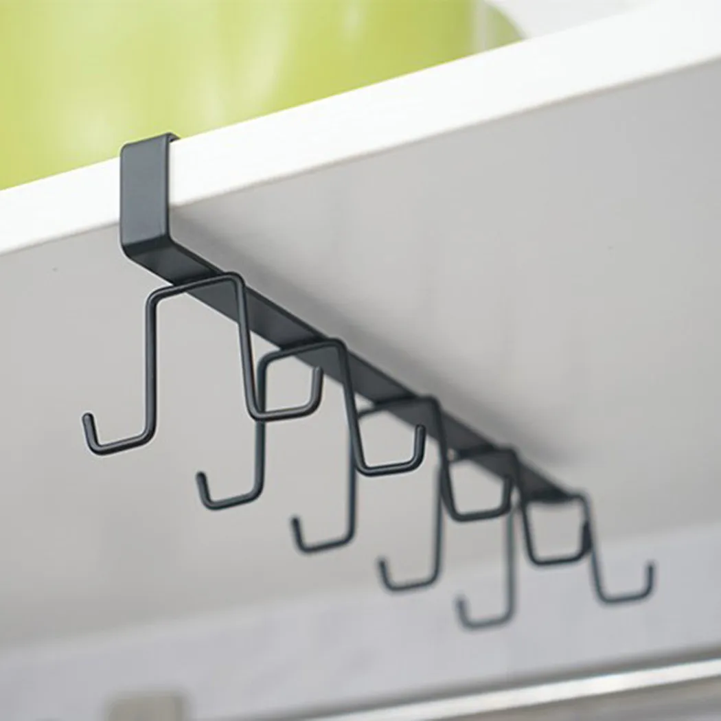 Double Row Kitchen Metal Shelf Wrought Iron Free Perforation Hook Door Rear Rack Mug Cup Cupboard Kitchen Bathroom Organiser
Double Row Kitchen Metal Shelf Wrought Iron Free Perforation Hook Door Rear Rack Mug Cup Cupboard Kitchen Bathroom Organiser