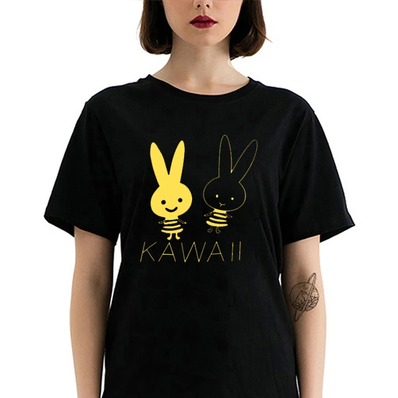 KAWAII Rabbit Graphic Print Women T Shirt 2021 Summer Casual Cute Animal Tops Loose Cotton O-neck Asian Size Fashion Tee
KAWAII Rabbit Graphic Print Women T Shirt 2021 Summer Casual Cute Animal Tops Loose Cotton O-neck Asian Size Fashion Tee
