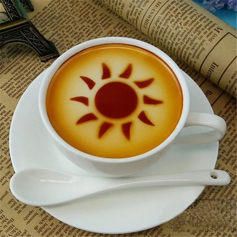 16 PCS/ Set Mixed Styles Cappuccino Latte Coffee Stencils Duster Cake Mold Spray, Coffee DIY Art Stencils
16 PCS/ Set Mixed Styles Cappuccino Latte Coffee Stencils Duster Cake Mold Spray, Coffee DIY Art Stencils