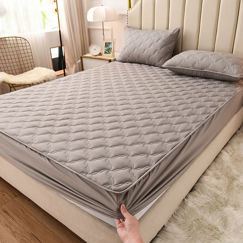 Лучший хлопковый утолщенный стеганый наматрасник, теплый мягкий бархатный чехол с кристаллами, двуспальная стеганая простыня без наволочк... 
Лучший хлопковый утолщенный стеганый наматрасник, теплый мягкий бархатный чехол с кристаллами, двуспальная стеганая простыня без наволочк...