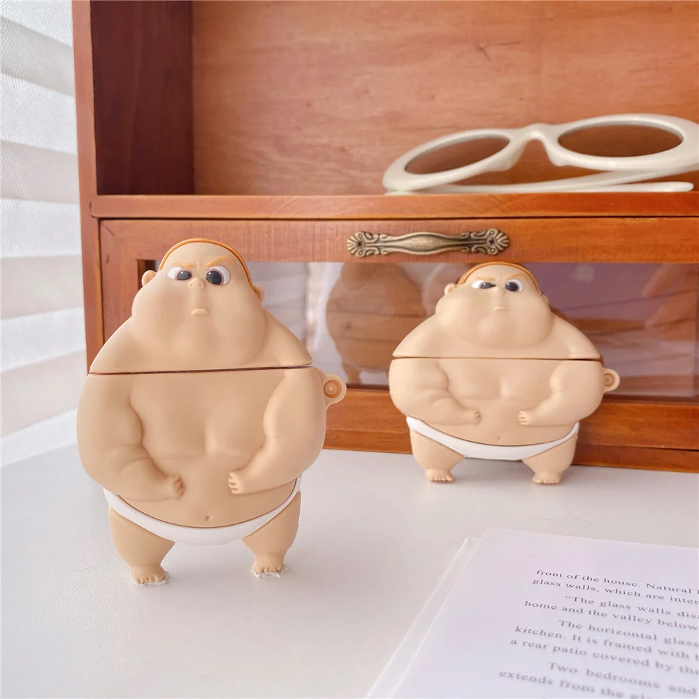New spoof Earphone Case for Airpods1 2 pro Cool Silicone Cute Anime fat boy Sumo wrestler headphone Protective Cover Accessories
New spoof Earphone Case for Airpods1 2 pro Cool Silicone Cute Anime fat boy Sumo wrestler headphone Protective Cover Accessories
