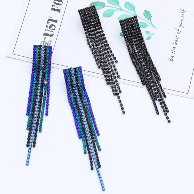 Crystal Tassel Earrings Female Long Paragraph Geometric Pendant Earrings for women Wedding Fashion Dangler Earring Jewelry
Crystal Tassel Earrings Female Long Paragraph Geometric Pendant Earrings for women Wedding Fashion Dangler Earring Jewelry