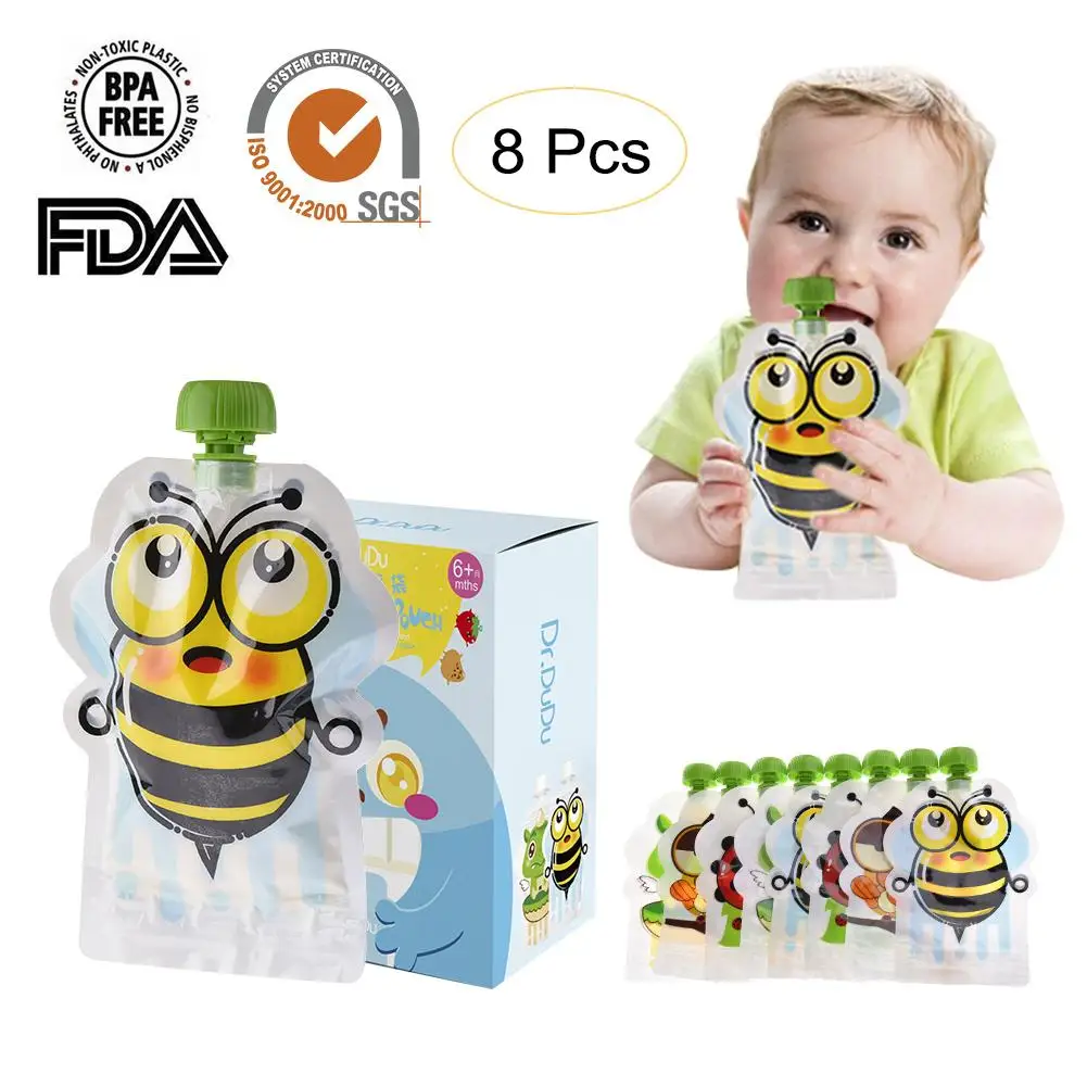 Food Bag 148ml Double Zipper Set Of 8 PCS BPA-Free Reusable Sealed Complementary Food Pouch Storage Bag Homemade snack container
Food Bag 148ml Double Zipper Set Of 8 PCS BPA-Free Reusable Sealed Complementary Food Pouch Storage Bag Homemade snack container