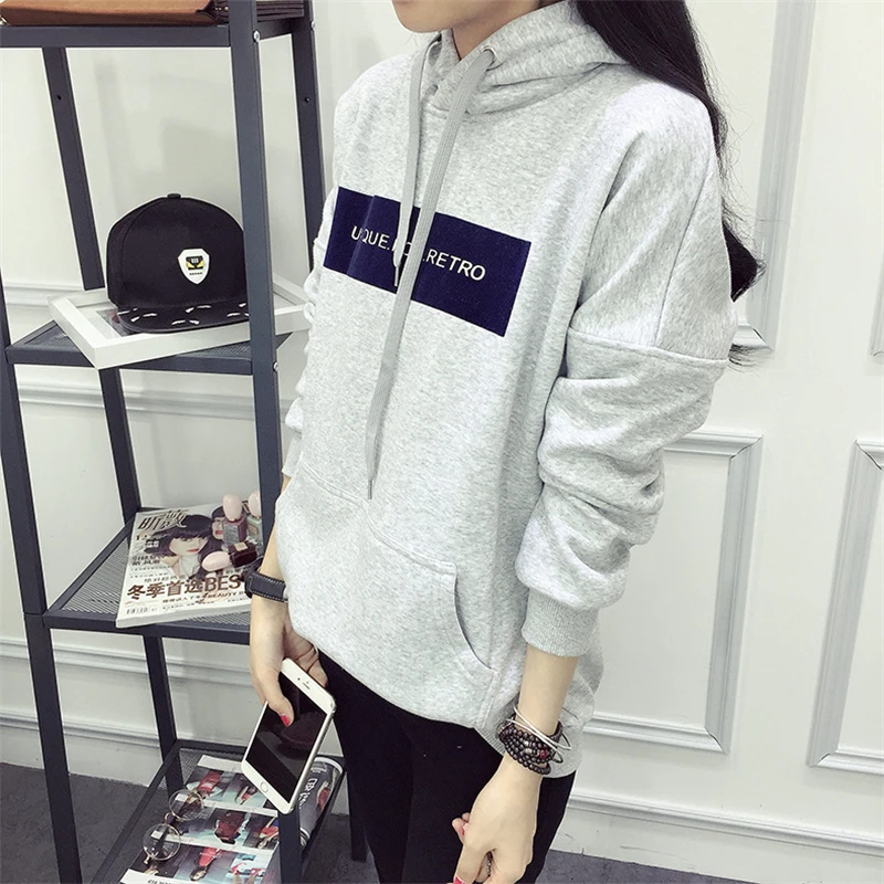 Sweatshirts Streetwear 2021 Women's Hooded Long Sleeve Hoodies Loose Long Sleeves Plus Velvet Printing Crewneck Clothes
Sweatshirts Streetwear 2021 Women's Hooded Long Sleeve Hoodies Loose Long Sleeves Plus Velvet Printing Crewneck Clothes