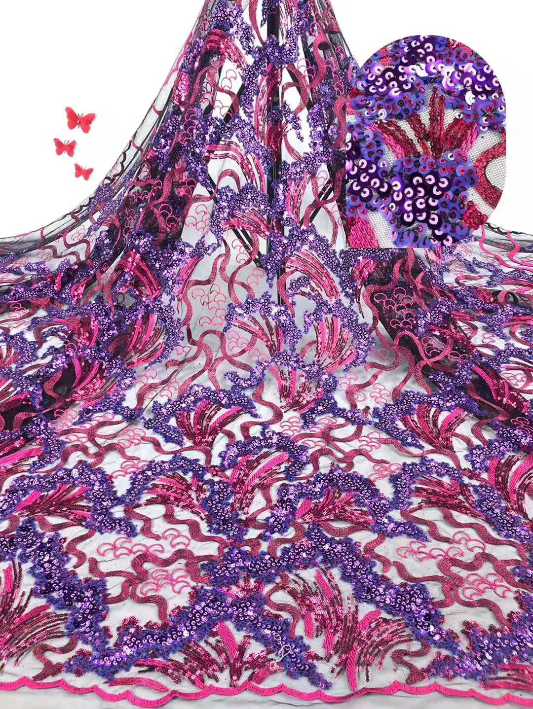 The Latest African Lace Fabric 2019 High Quality Lace French Sequins Mesh Lace Fabric Embroidered Tulle Lace Dress FJ3461
The Latest African Lace Fabric 2019 High Quality Lace French Sequins Mesh Lace Fabric Embroidered Tulle Lace Dress FJ3461