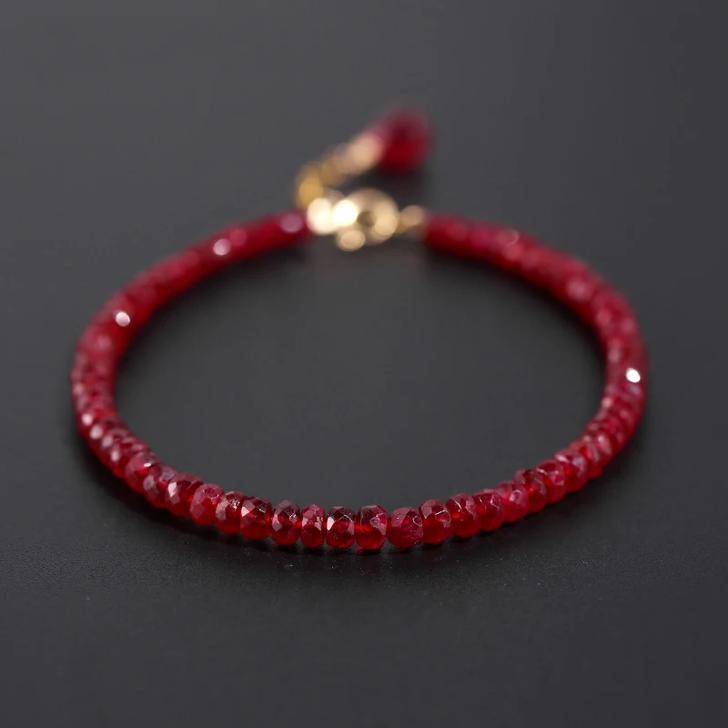DAIMI GEMSTONES Faceted Ruby Bracelet Women's Day Genuine Ran Yellow 18K Tassel Bracelet Gift
DAIMI GEMSTONES Faceted Ruby Bracelet Women's Day Genuine Ran Yellow 18K Tassel Bracelet Gift