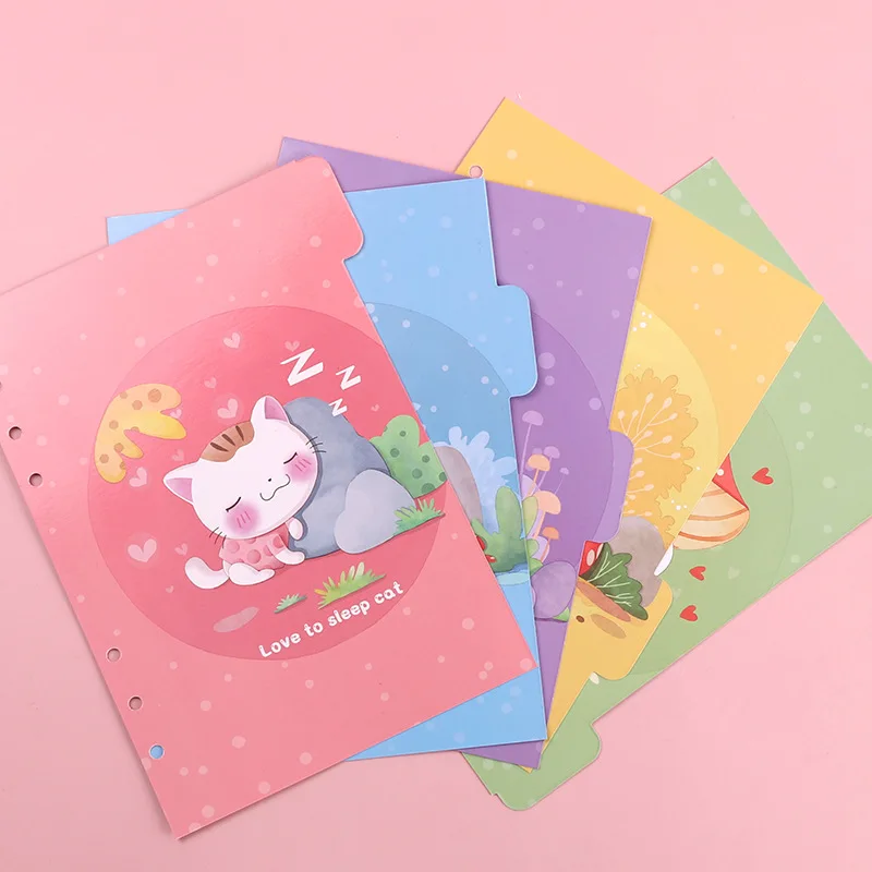 A5 A6 Cartoon 6holes Loose Leaf Pages Index Divider Cute Pink Animal Lovely Planner Accessory
A5 A6 Cartoon 6holes Loose Leaf Pages Index Divider Cute Pink Animal Lovely Planner Accessory
