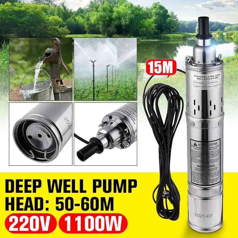 1100W 220V High Lift 60m Solar Water Pump High Pressure Deep Well Pump Submersible Pump for Home Garden Agricultural Irrigation
1100W 220V High Lift 60m Solar Water Pump High Pressure Deep Well Pump Submersible Pump for Home Garden Agricultural Irrigation