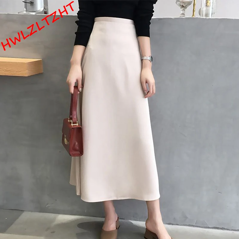 New High Waist Satin Half Skirt Spring Women Side Zipper Mid-Calf Skirt Autumn 2022 Ladies Slim Vintage All-match Half Skirts
New High Waist Satin Half Skirt Spring Women Side Zipper Mid-Calf Skirt Autumn 2022 Ladies Slim Vintage All-match Half Skirts