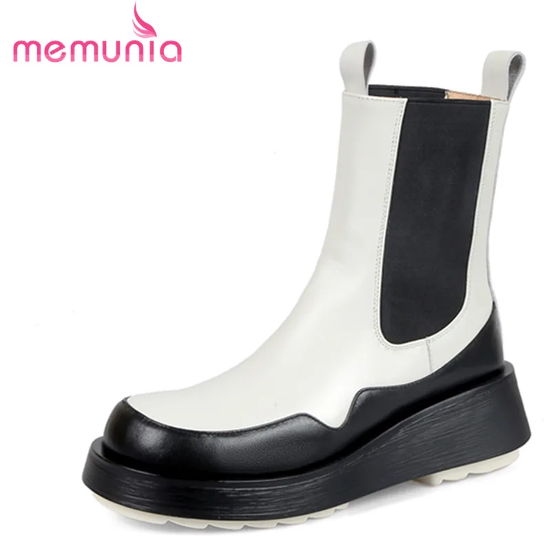 MEMUNIA 2022 Hot Sale Genuine Leather Chelsea Boots Women Slip On Fashion Cool Spring Autumn Ankle Boots Ladies Mixed Colors 
MEMUNIA 2022 Hot Sale Genuine Leather Chelsea Boots Women Slip On Fashion Cool Spring Autumn Ankle Boots Ladies Mixed Colors