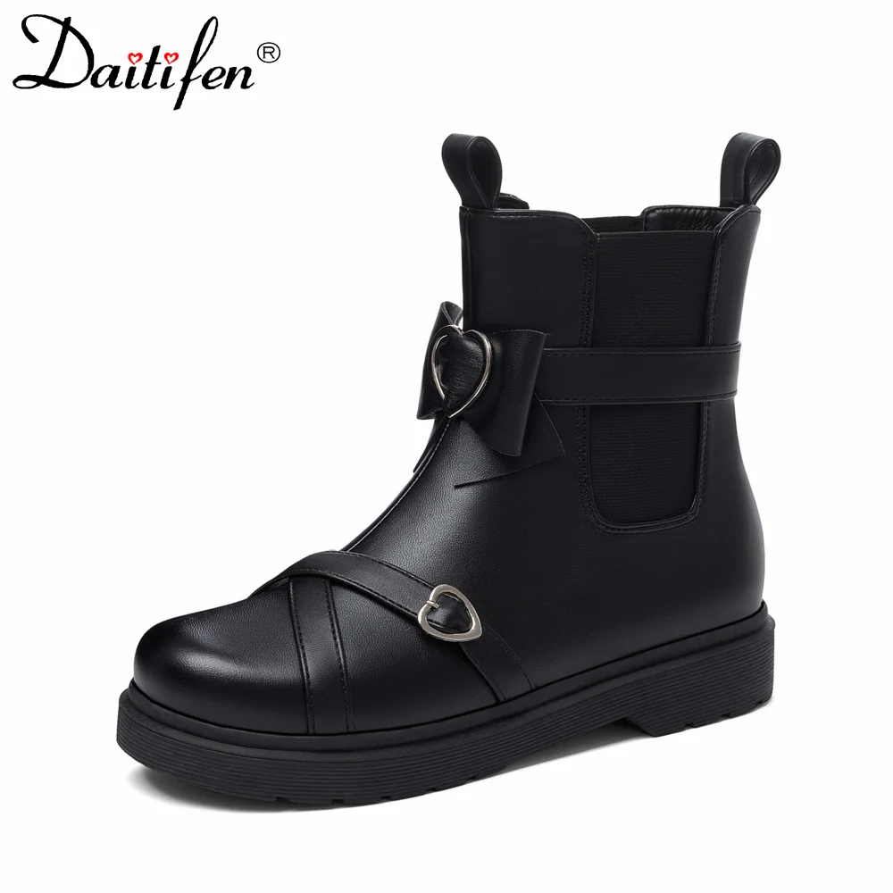 Daitifen 2022 Woman Ankle Boots Girls Sweet Lolita JK Shoes Women Chelsea Boots High Quality Shoes Wedges Female Winter Shoes 
Daitifen 2022 Woman Ankle Boots Girls Sweet Lolita JK Shoes Women Chelsea Boots High Quality Shoes Wedges Female Winter Shoes