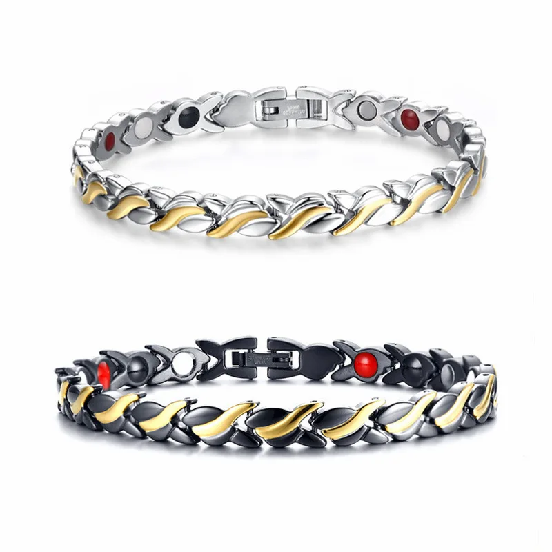 European And American Herringbone Small Goldfish Vacuum Electroplating Room Electric Black Gold Titanium Steel Bracelet Lady
European And American Herringbone Small Goldfish Vacuum Electroplating Room Electric Black Gold Titanium Steel Bracelet Lady