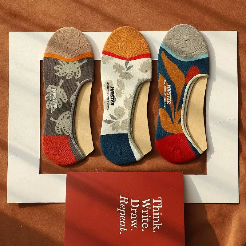 Носки мужские хлопковые в стиле Харадзюку, свободные Нескользящие до щиколотки, с рисунком из силикагеля, в стиле хип-хоп, с цветными блокам...
Носки мужские хлопковые в стиле Харадзюку, свободные Нескользящие до щиколотки, с рисунком из силикагеля, в стиле хип-хоп, с цветными блокам...