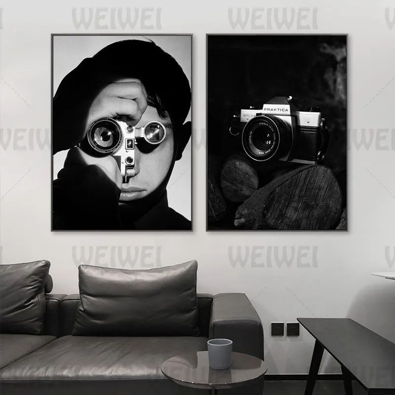 Black and White Home Decoration Painting Character Camera Living Room Wall Art Canvas Poster Bedroom Modern Prints and Pictures
Black and White Home Decoration Painting Character Camera Living Room Wall Art Canvas Poster Bedroom Modern Prints and Pictures