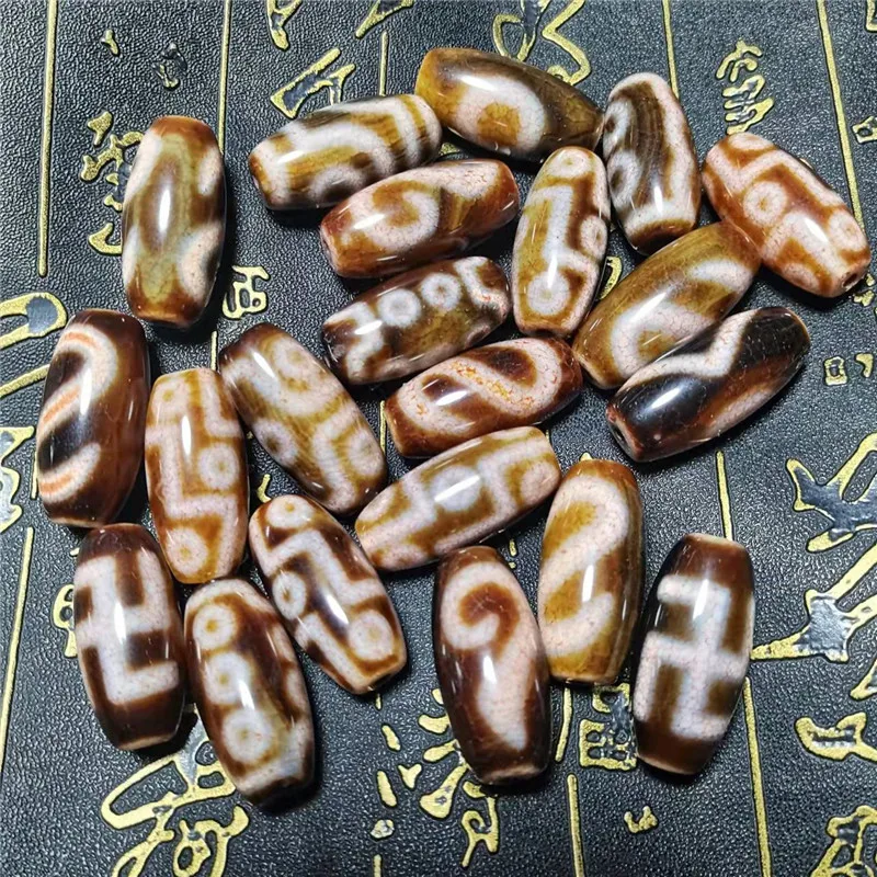 

21pcs/lots Red Agate Magic Natural Stone Money Hook Different Patterns Tibetan Dzi Beads Free Shipping