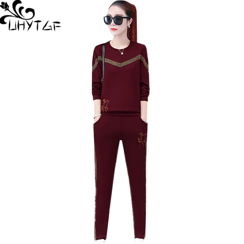 UHYTGF tracksuits women fashion sportswear casual spring autumn two piece set pullover tops loose 4XL plus size suit female 1236
UHYTGF tracksuits women fashion sportswear casual spring autumn two piece set pullover tops loose 4XL plus size suit female 1236