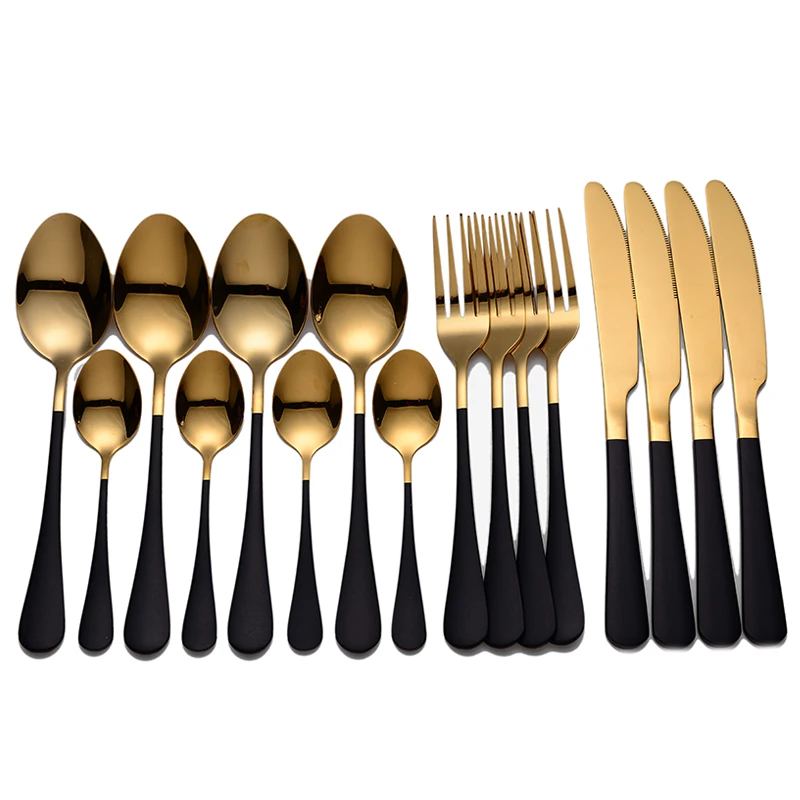 Home Tableware Set 30Pcs Gold Dinnerware Set Stainless Steel Matte Knife Fork Coffee Spoon Teaspoon Dishwasher Safe Cutlery Set
Home Tableware Set 30Pcs Gold Dinnerware Set Stainless Steel Matte Knife Fork Coffee Spoon Teaspoon Dishwasher Safe Cutlery Set