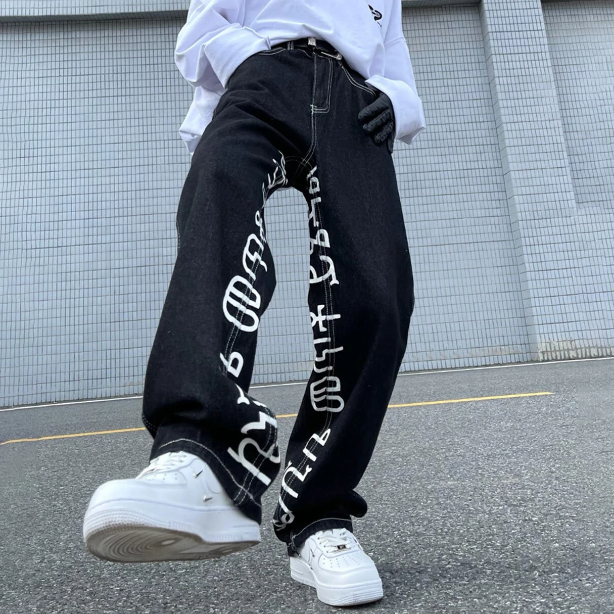 Fashion Women's Jeans Y2K Casual Print Straight Streetwear Pants Baggy Boyfriend Street Style Mom Vintage Cargo Wide Leg Trouser
Fashion Women's Jeans Y2K Casual Print Straight Streetwear Pants Baggy Boyfriend Street Style Mom Vintage Cargo Wide Leg Trouser