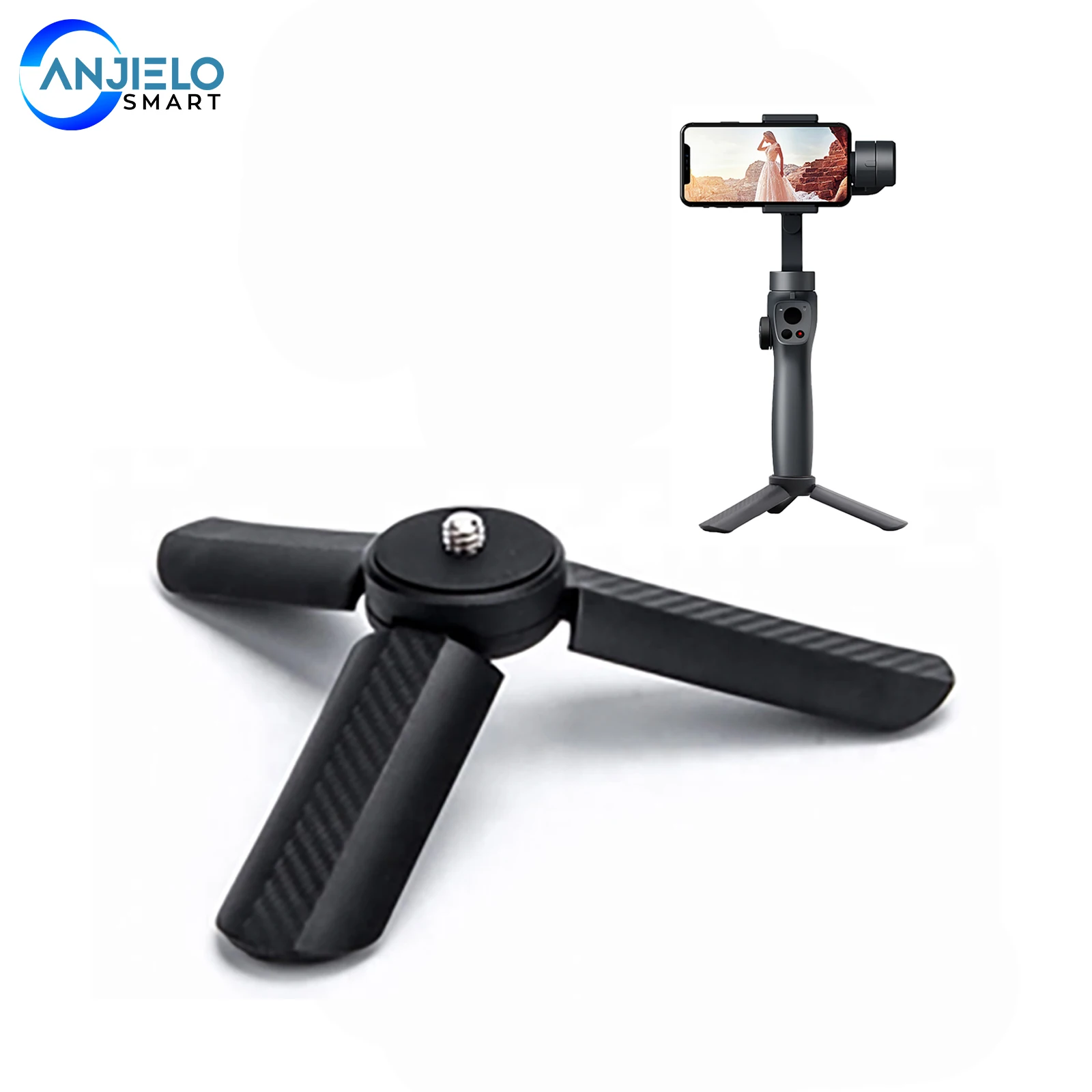Anjielosmart Mini Gimbal Stabilizer Tripod Stand Tabletop Tripod for Selfie Stick Monopod Smartphone Desktop Tripod
Anjielosmart Mini Gimbal Stabilizer Tripod Stand Tabletop Tripod for Selfie Stick Monopod Smartphone Desktop Tripod