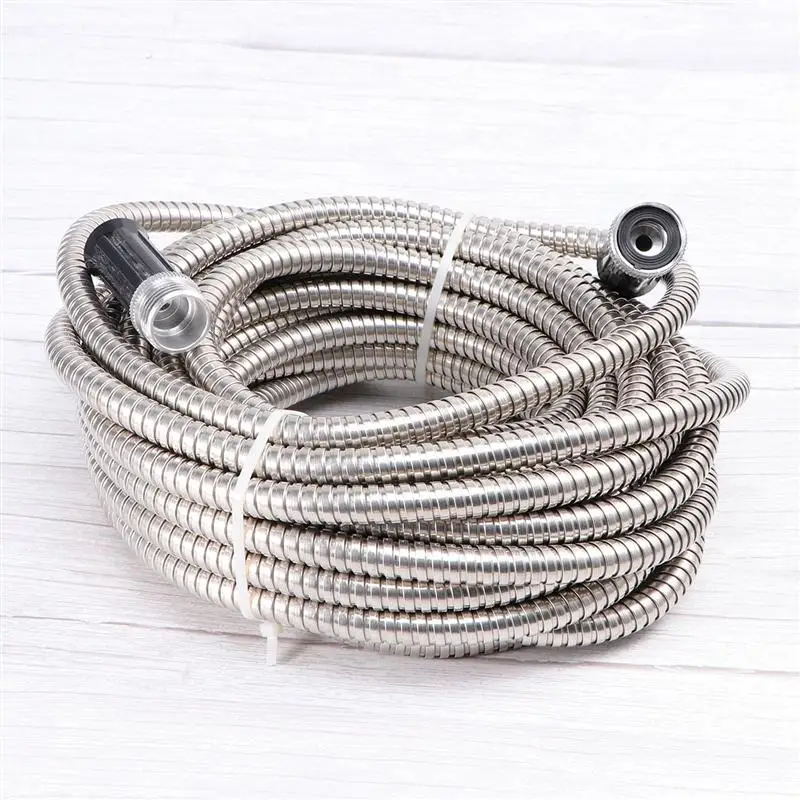 50/75/50Ft Stainless Steel Lightweight Garden Hose Heavy Duty Metal Watering Hose Garden Water Hose Pipe Free Spray Nozzle Home
50/75/50Ft Stainless Steel Lightweight Garden Hose Heavy Duty Metal Watering Hose Garden Water Hose Pipe Free Spray Nozzle Home