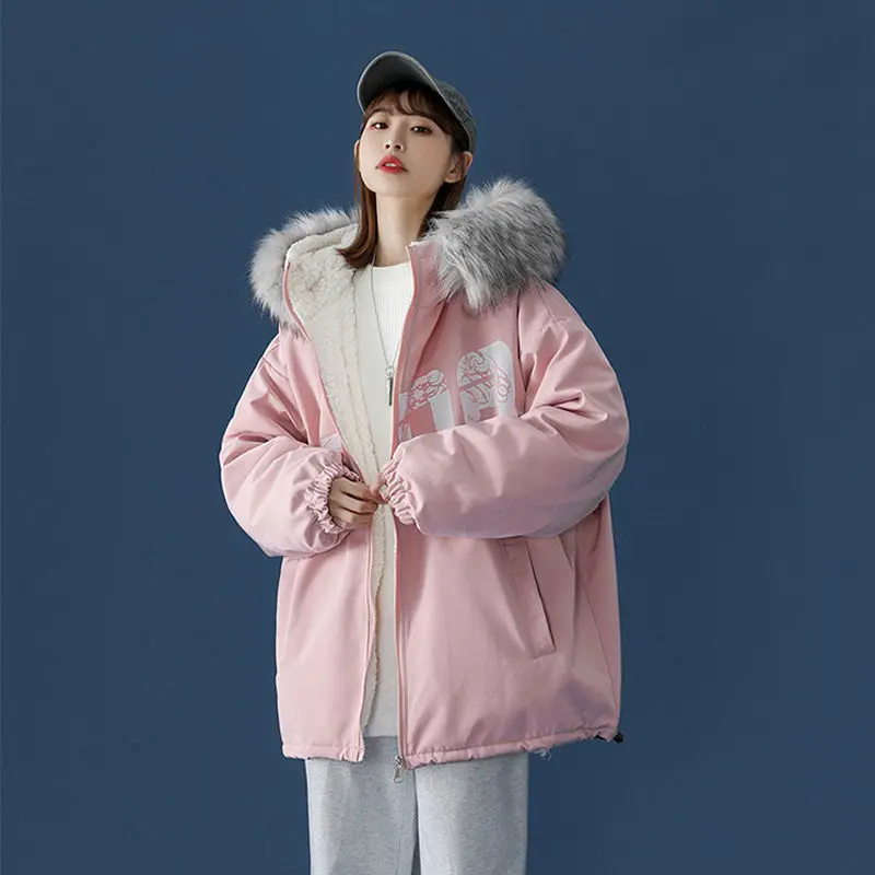 Fur Collar Cotton Jacket Women's Tide 2021 New Winter Korean Version Loose Student Cotton Coat Female Casual Wild Outerwear
Fur Collar Cotton Jacket Women's Tide 2021 New Winter Korean Version Loose Student Cotton Coat Female Casual Wild Outerwear