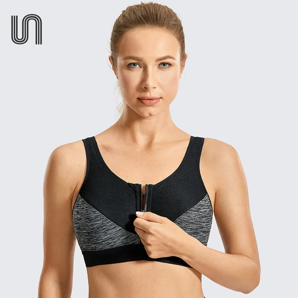 Women's Front Zipper High Impact Non-Padded Cross Back Support Full Coverage Bounce Control Wirefree Plus Size Sports Bra
Women's Front Zipper High Impact Non-Padded Cross Back Support Full Coverage Bounce Control Wirefree Plus Size Sports Bra
